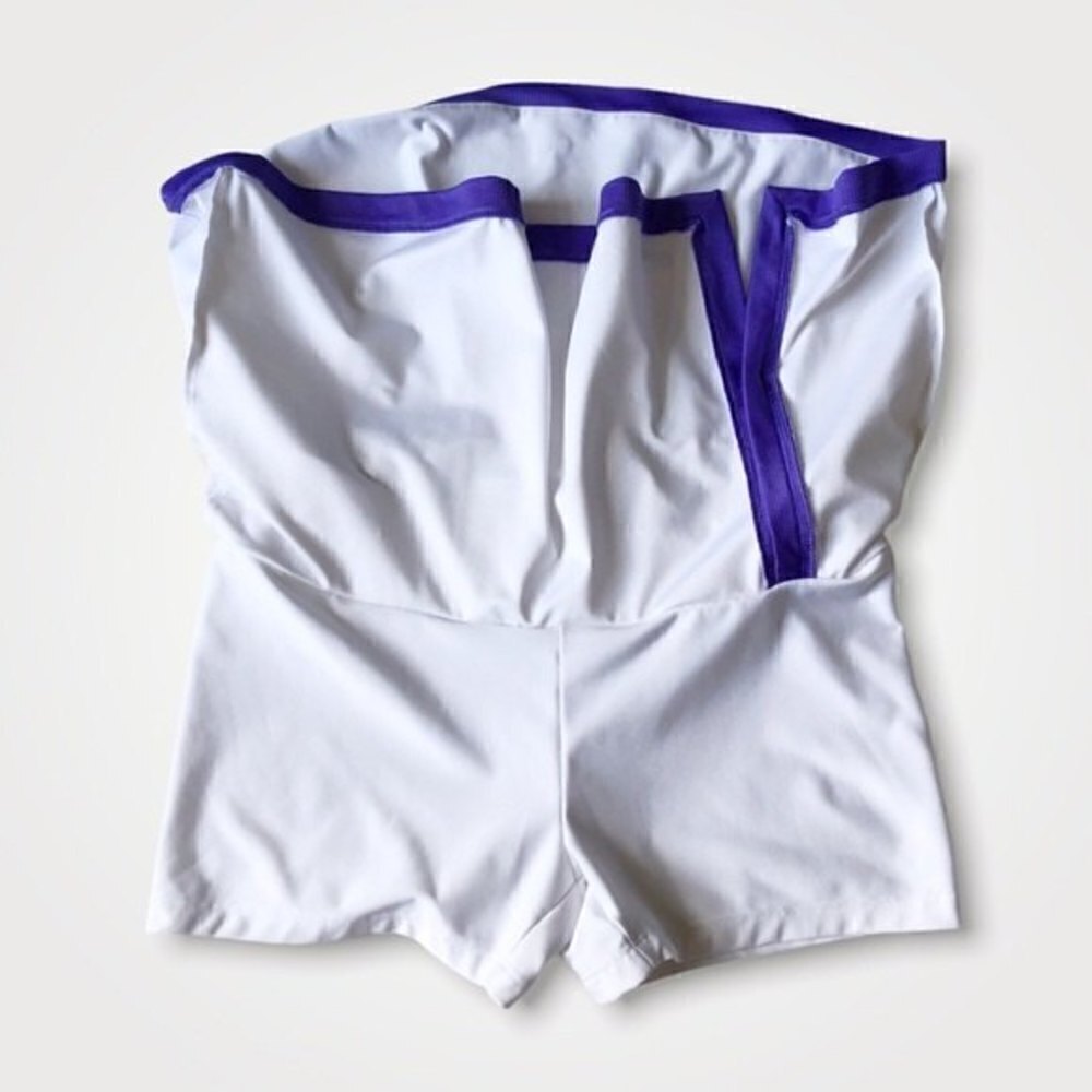 AVIA White & Purple Trim Tennis Athletic Skirt Skort Built In Shorts S - Picture 5 of 6